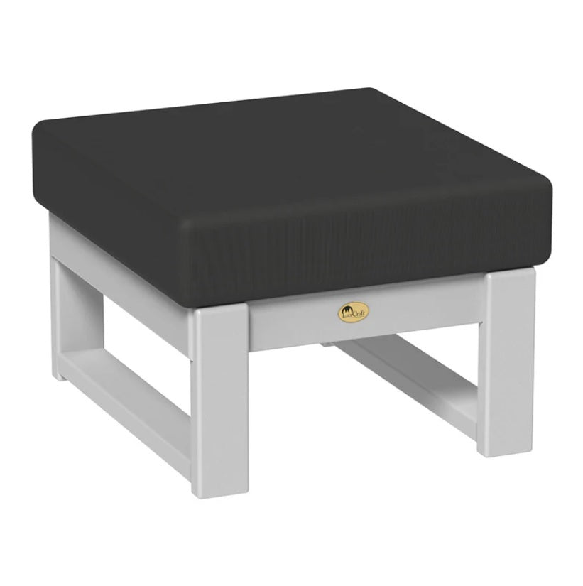 This is the Ottoman with Dove Gray frames and a Spectrum Carbon colored cushion.