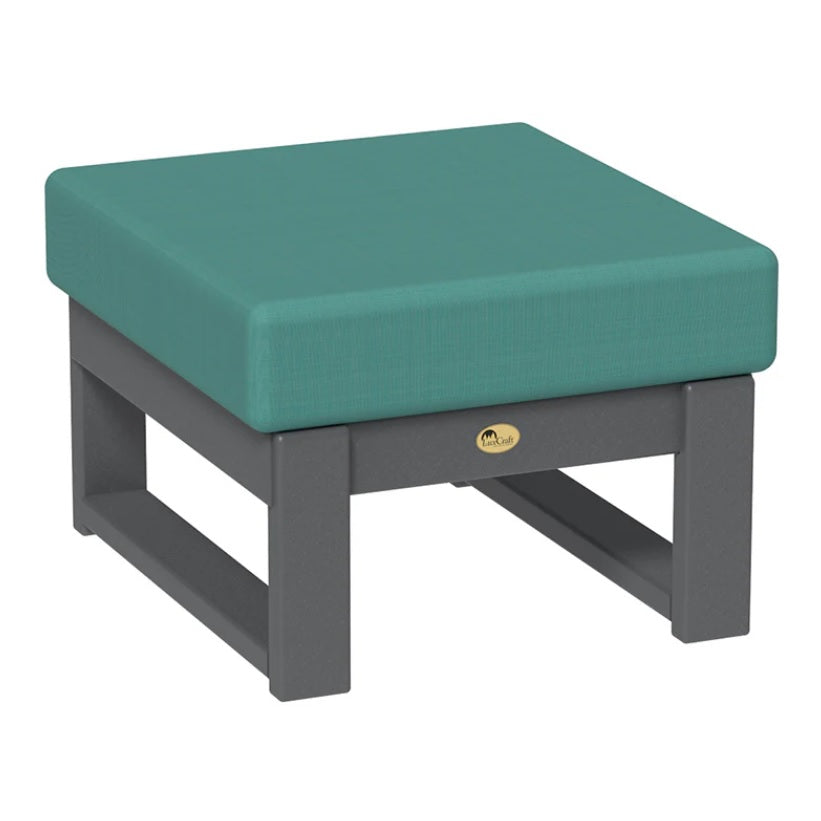 This is the Ottoman with Slate frames and a Cast Breeze colored cushion.