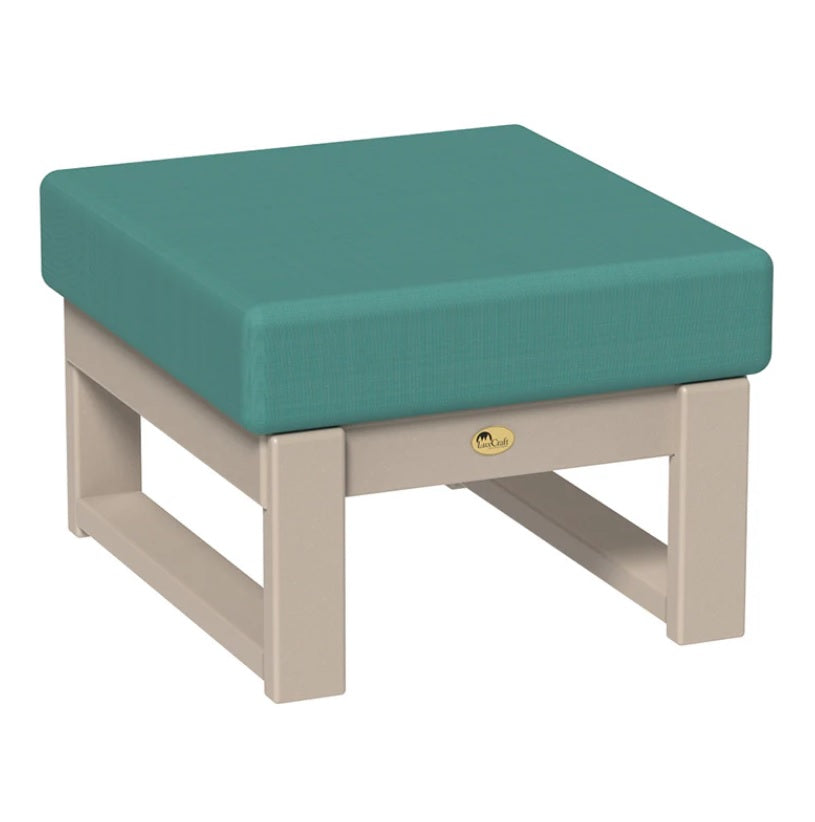 This is the Ottoman with Weatherwood frames and a Cast Breeze colored cushion.