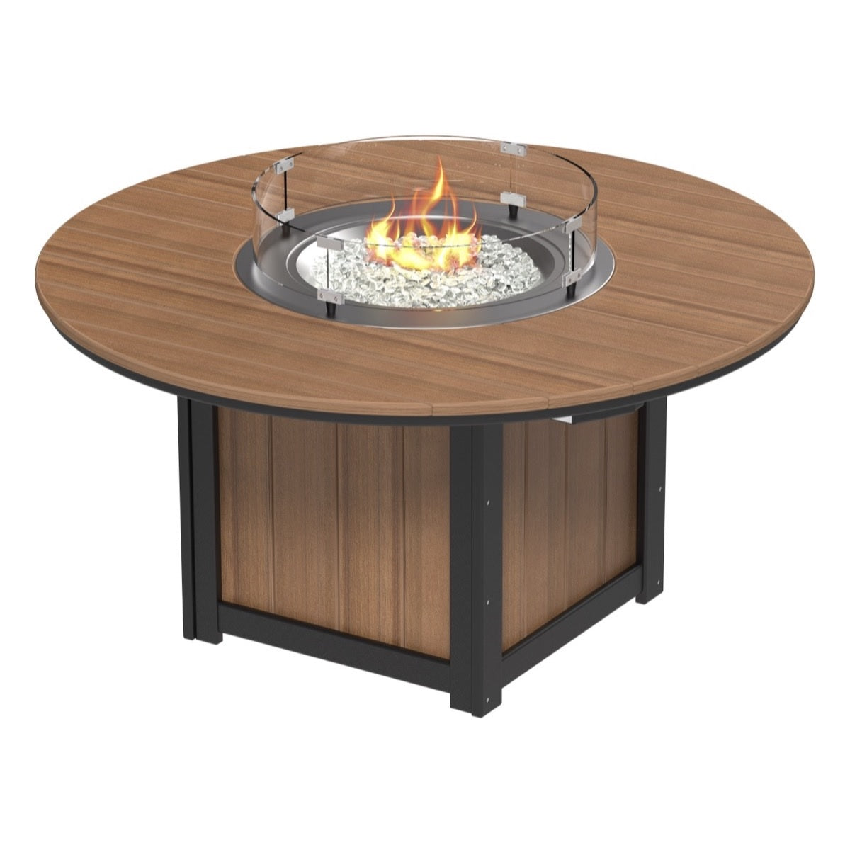 This is the Antique Mahogany and Black colored fire pit table on a white background.