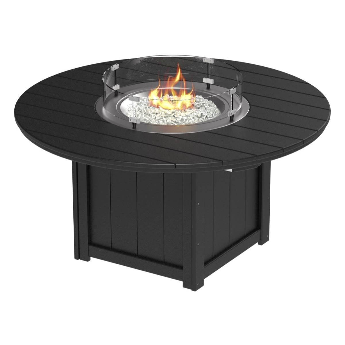 This is the Black colored fire pit table on a white background.