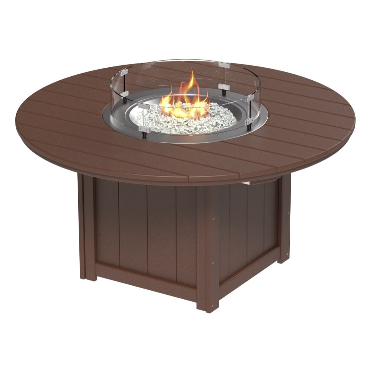 This is the Chestnut Brown colored fire pit table on a white background.