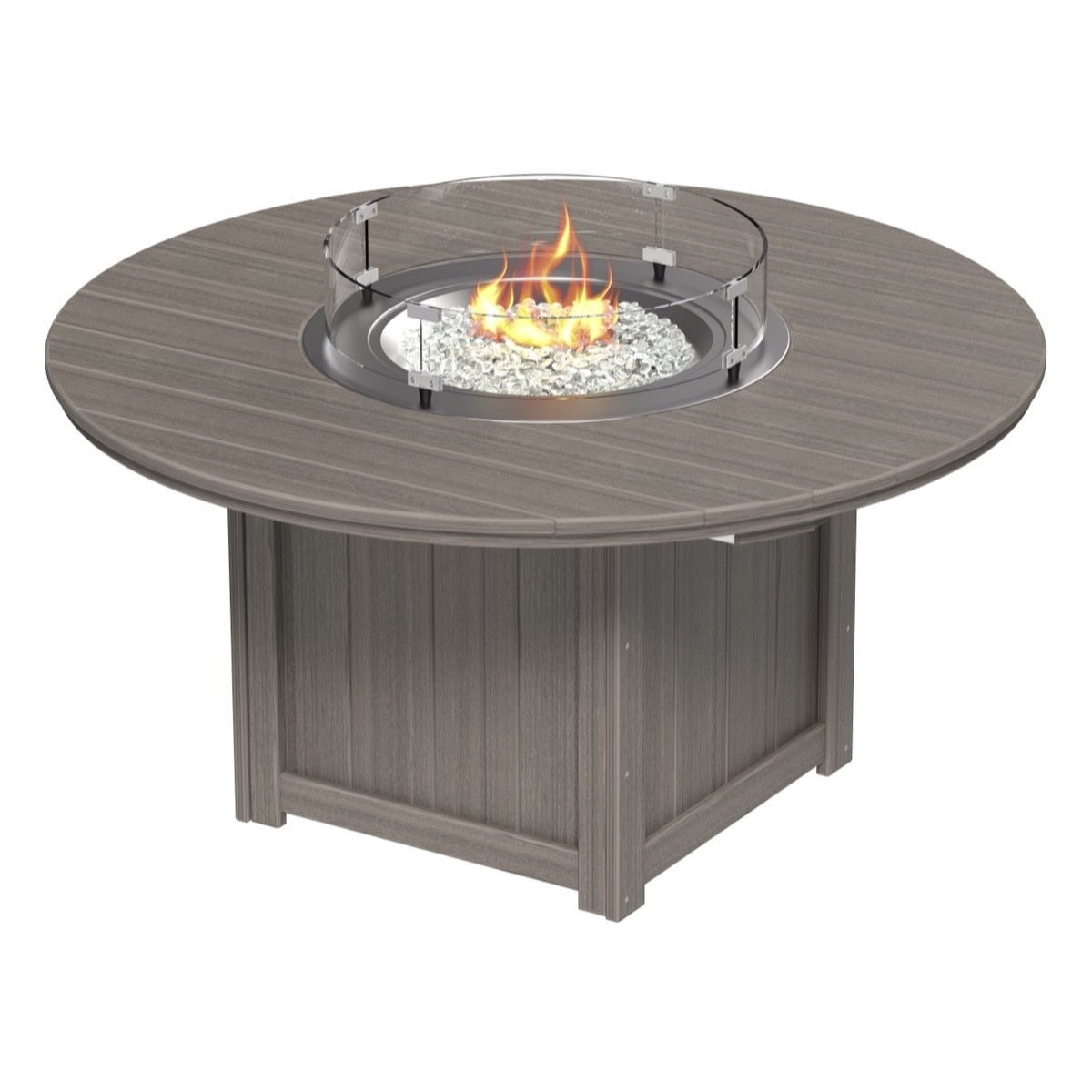 This is the Coastal Gray colored fire pit table on a white background.