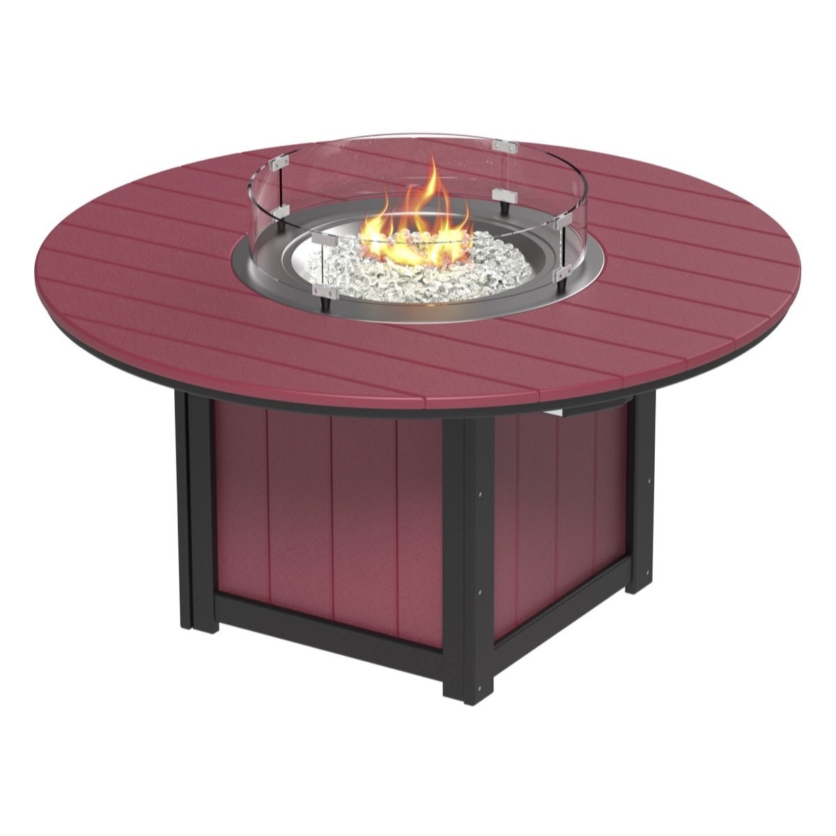 This is the Cherrywood and Black colored fire pit table on a white background.