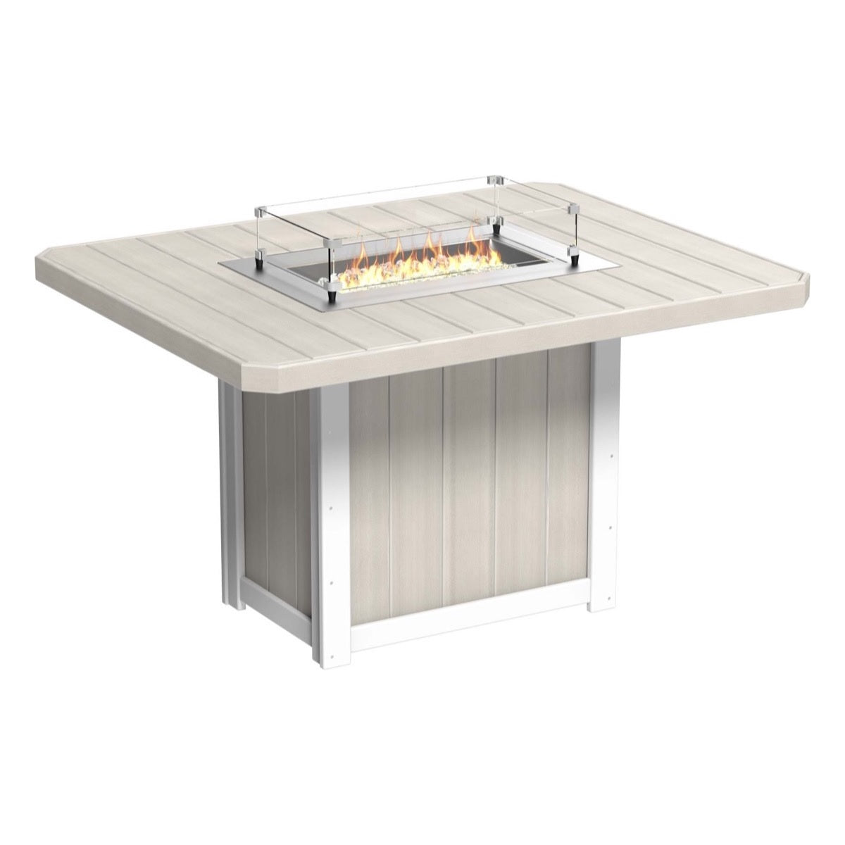 This is the Birch and White colored fire pit table on a white background.