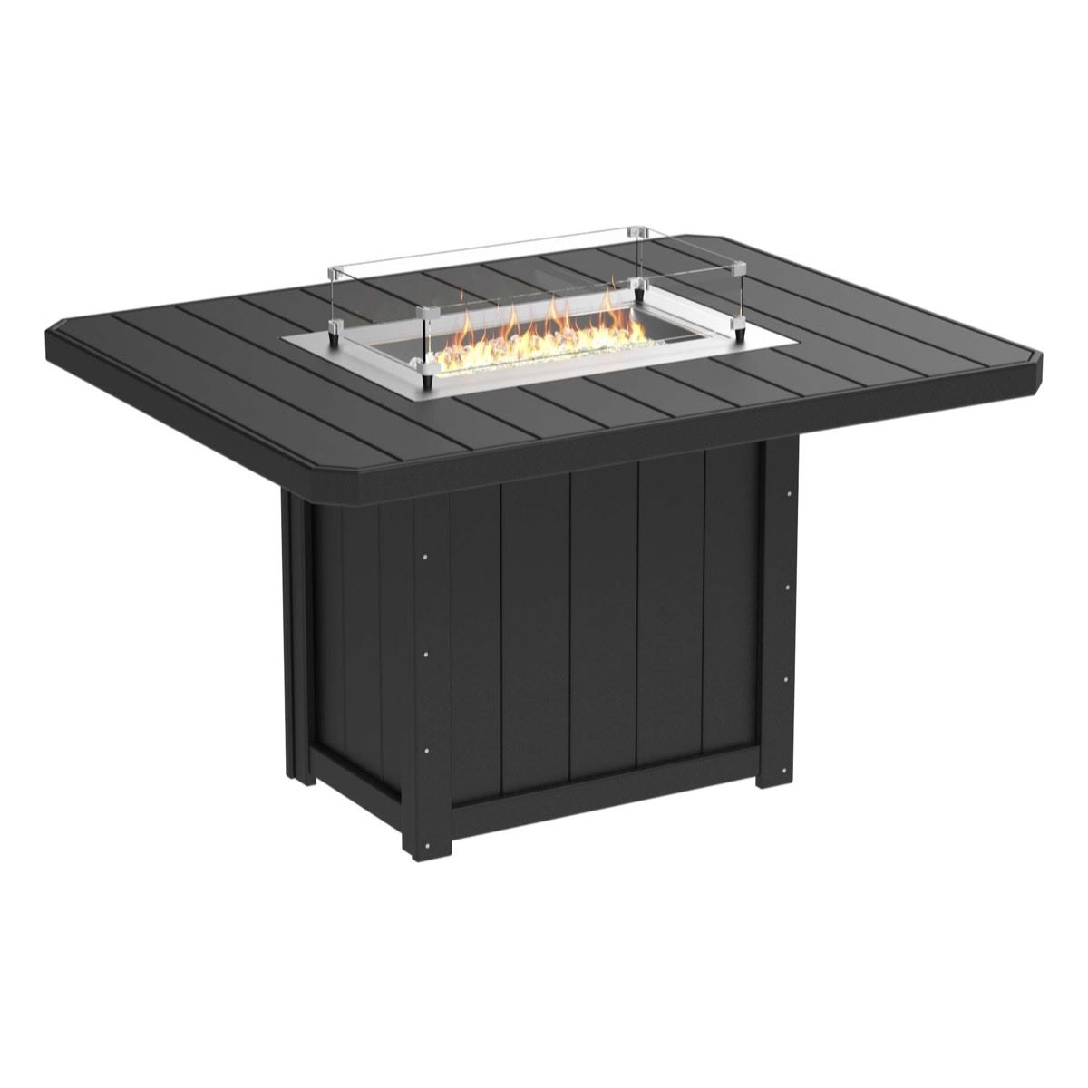 This is the Black colored fire pit table on a white background.