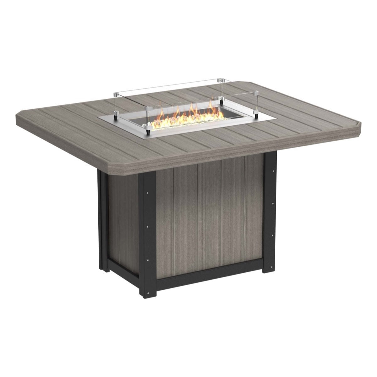 This is the Coastal Gray and Black colored fire pit table on a white background.