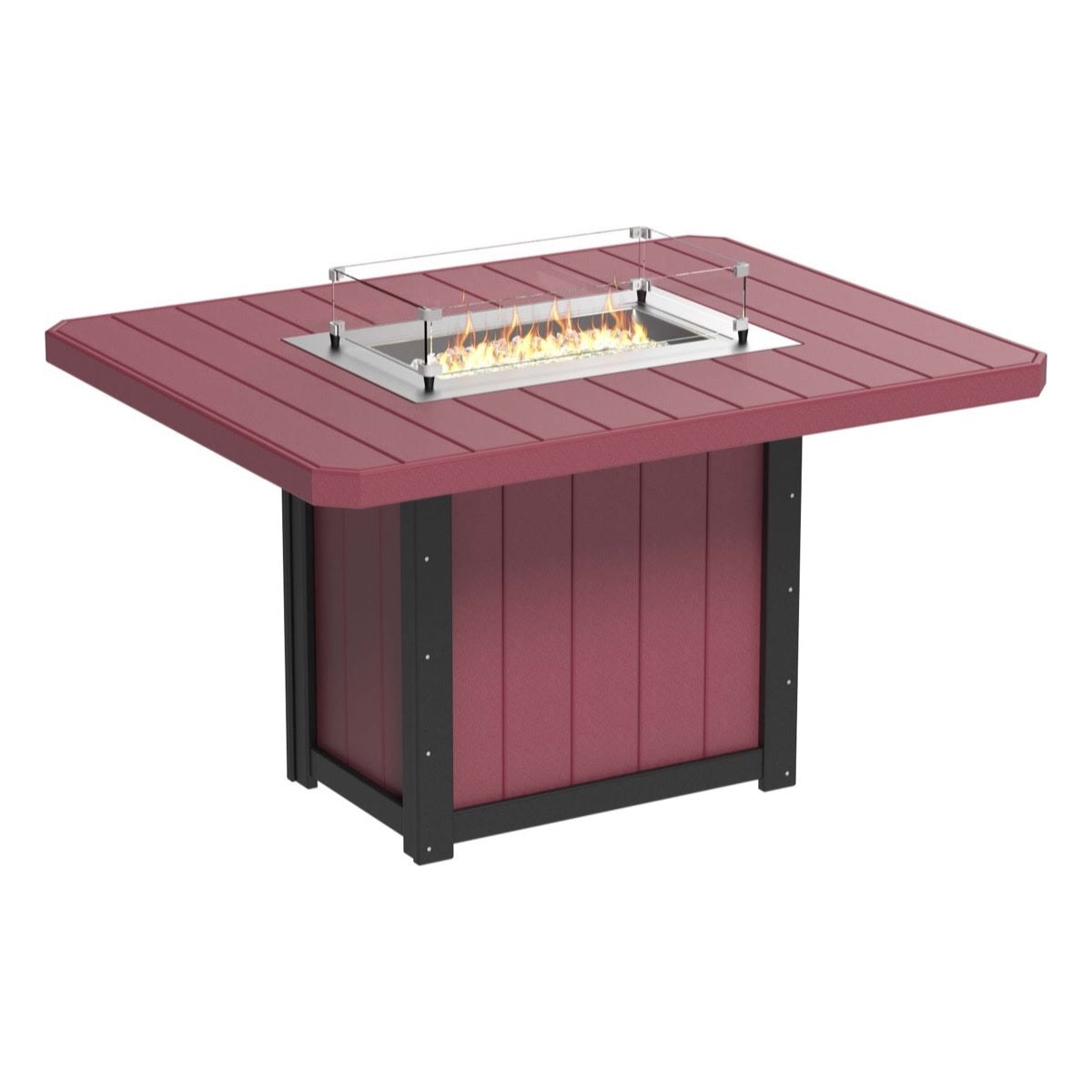 This is the Cherrywood and Black colored fire pit table on a white background.