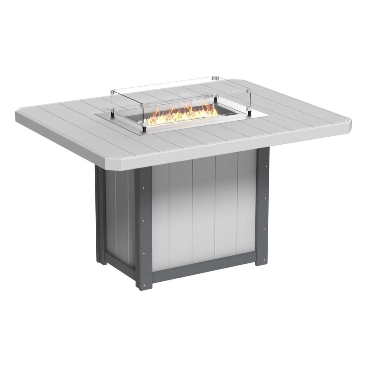 This is the Dove Gray and Slate colored fire pit table on a white background.