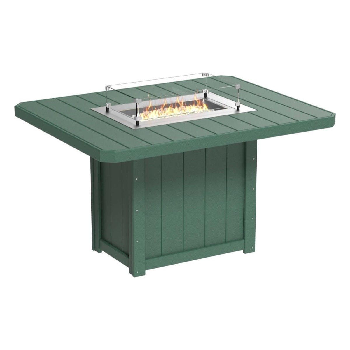 This is the Green colored fire pit table on a white background.