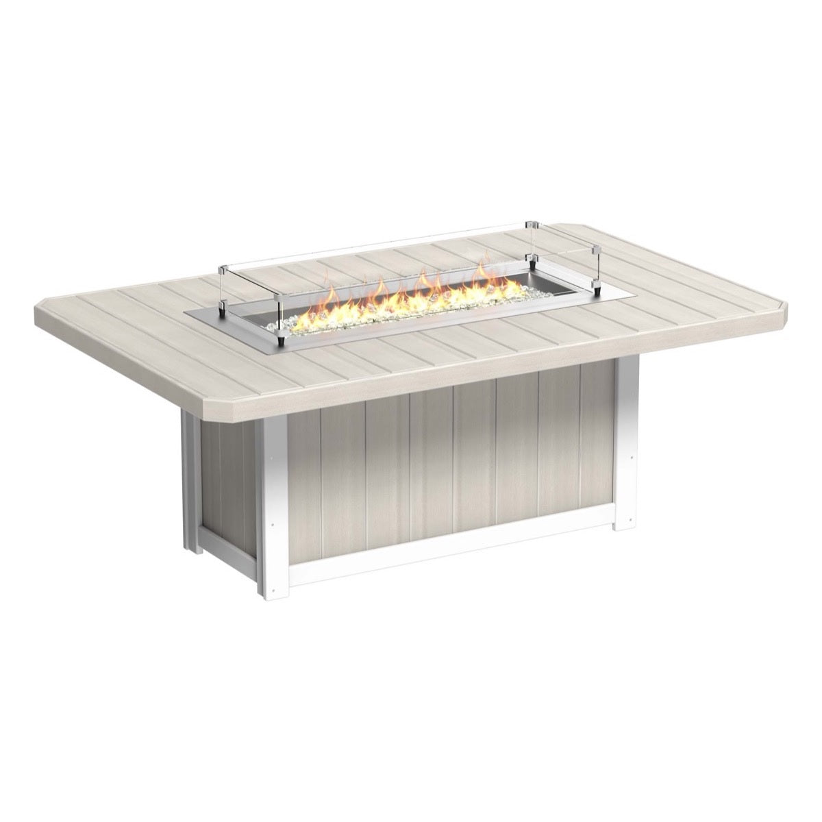 This is the Birch and White colored fire pit table on a white background.