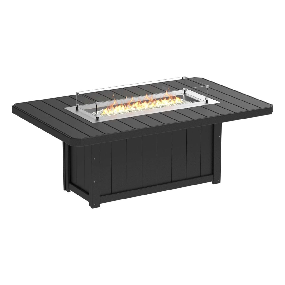This is the Black colored fire pit table on a white background.