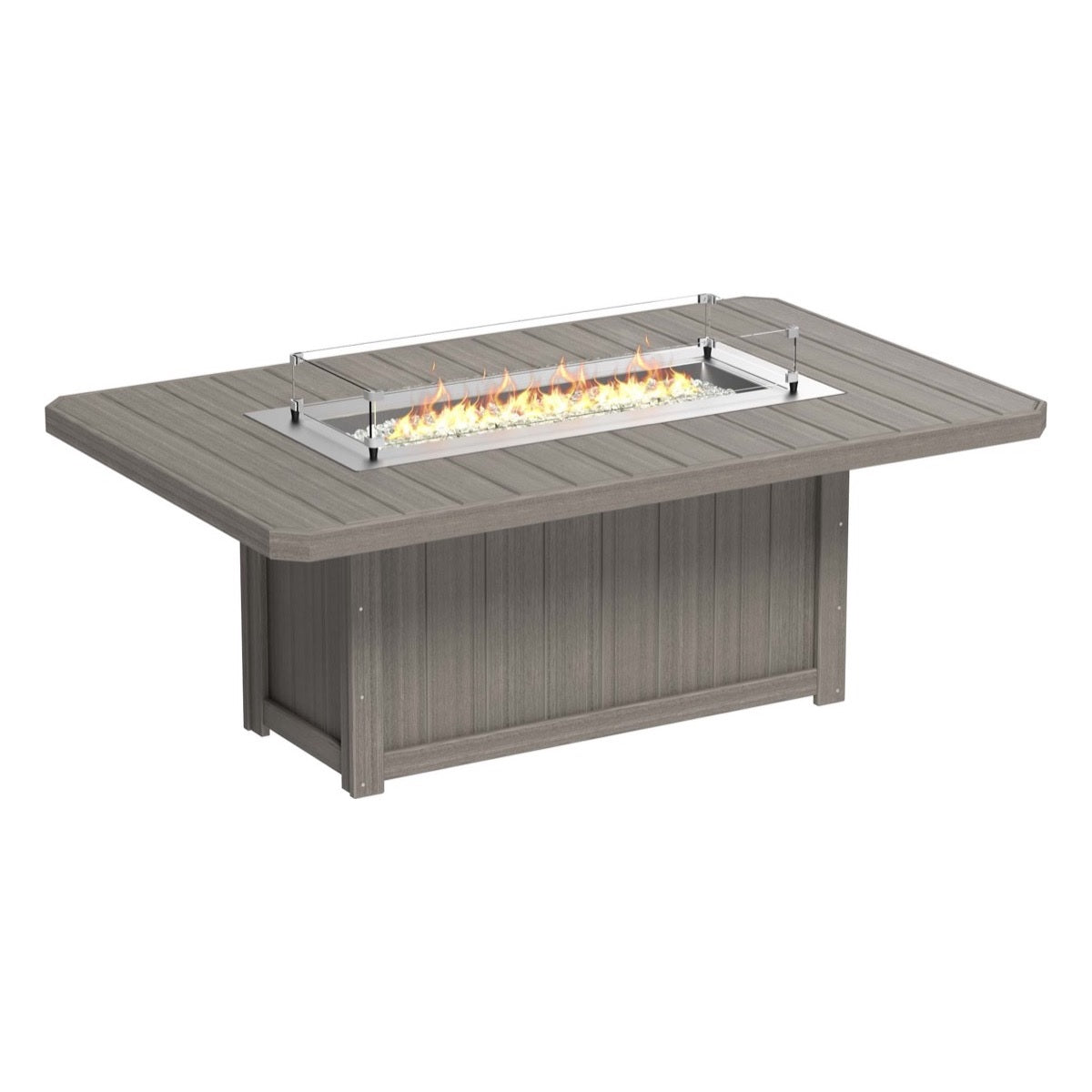 This is the Coastal Gray colored fire pit table on a white background.