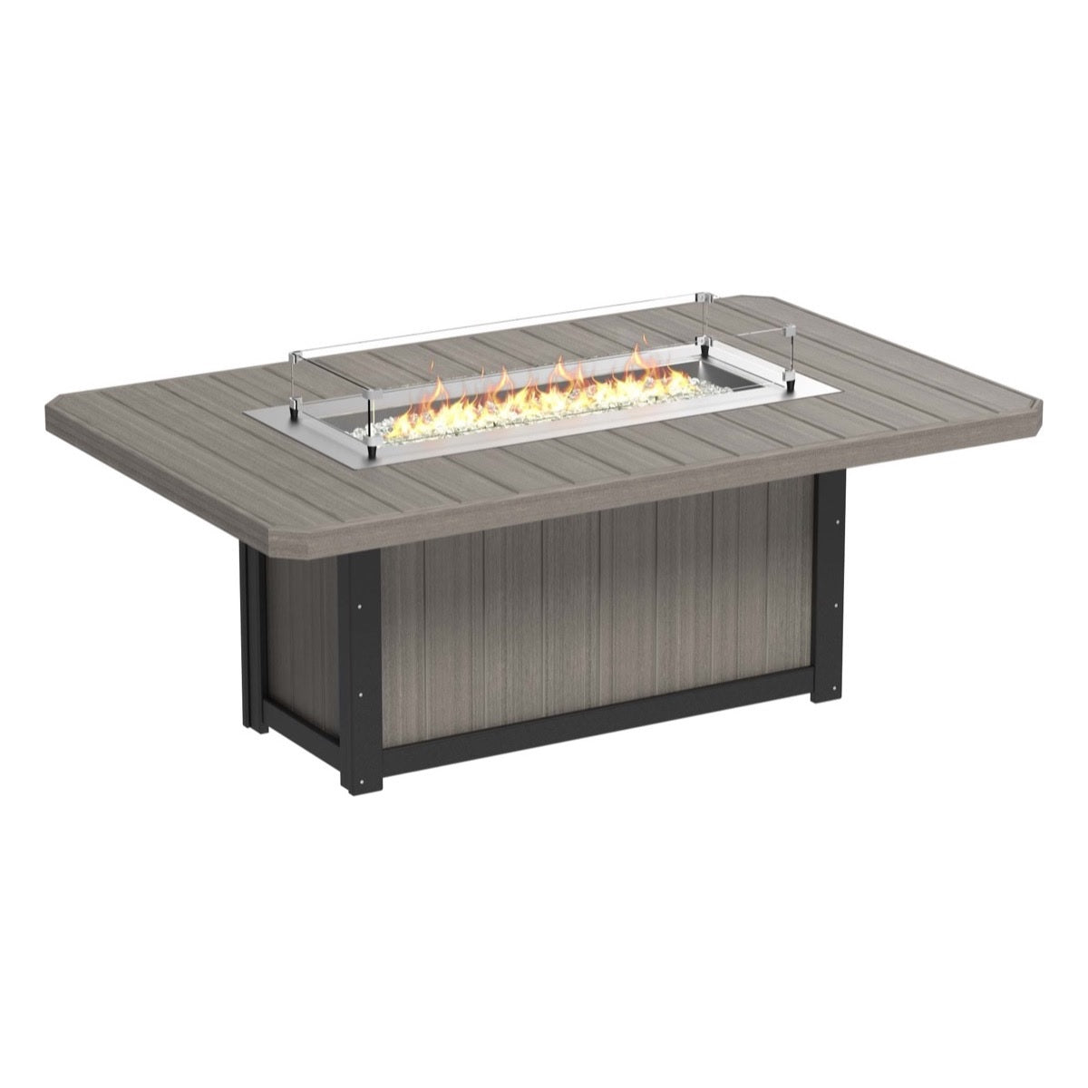 This is the Coastal Gray and Black colored fire pit table on a white background.