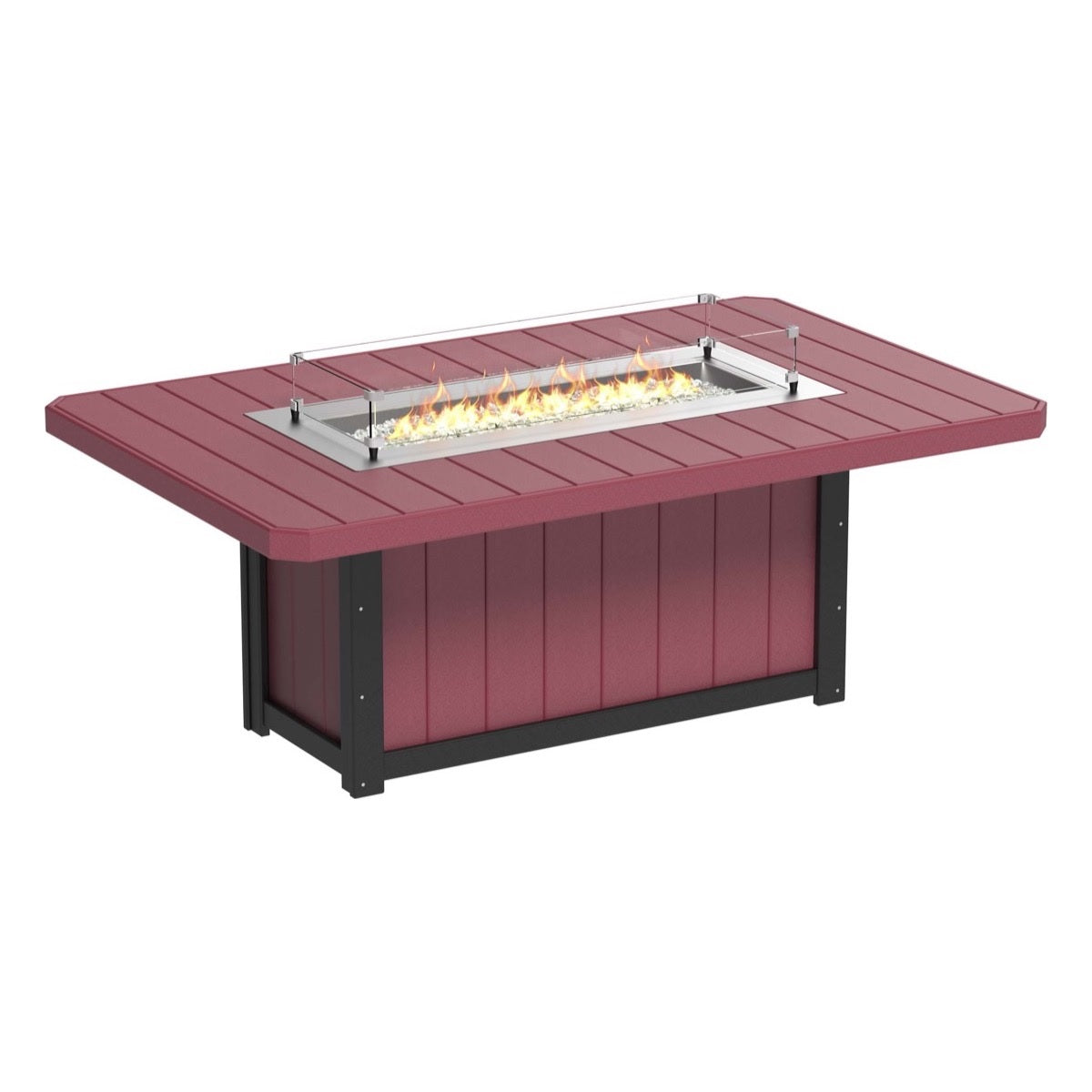 This is the Cherrywood and Black colored fire pit table on a white background.