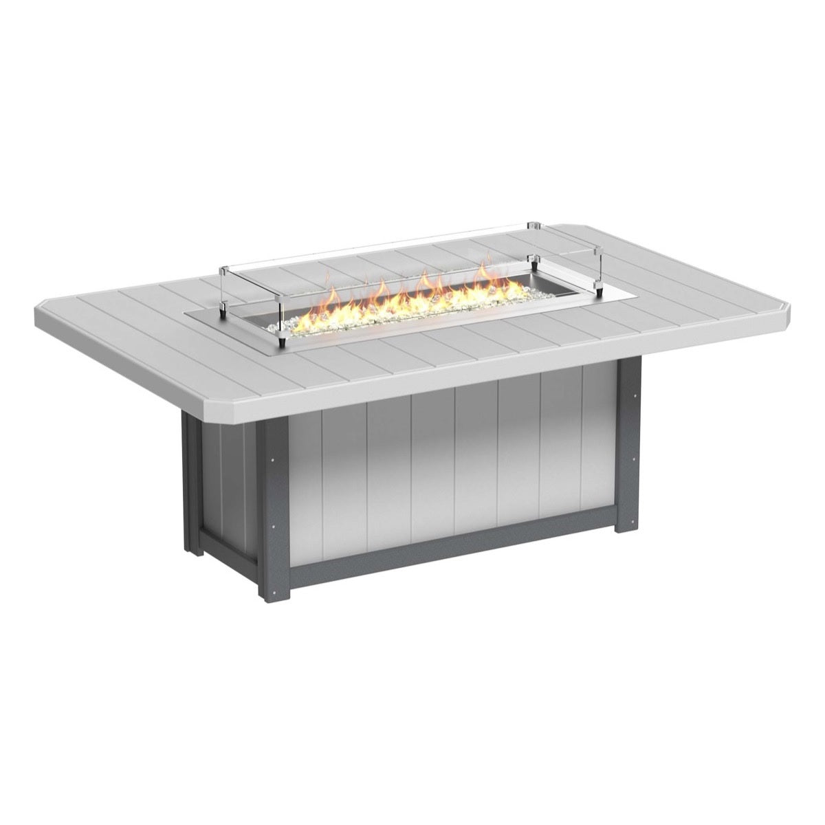 This is the Dove Gray and Slate colored fire pit table on a white background.