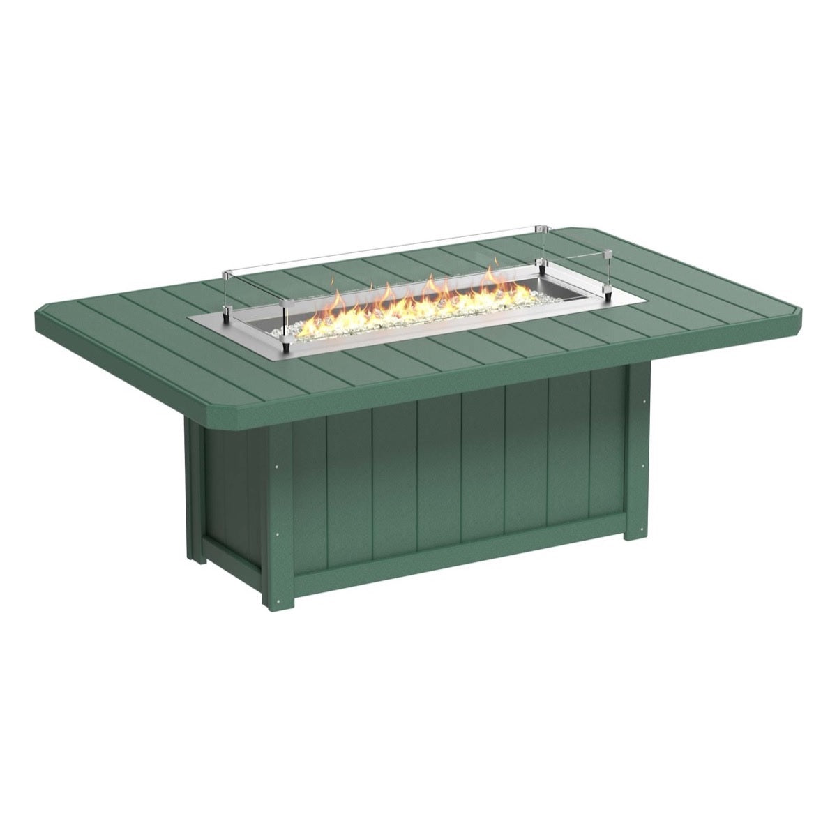This is the Green colored fire pit table on a white background.