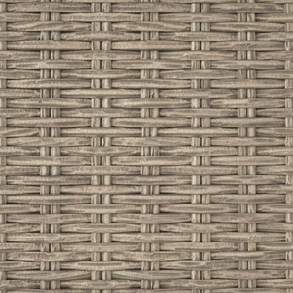 This is an up close view of the Latte colored wicker.