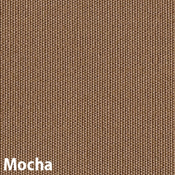 An up close view of the mocha/brown color of this umbrella.