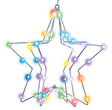 Hanging decoration shaped like a snowflake with a foldable design. Pre-lit with LED lights that can be controlled by an app.