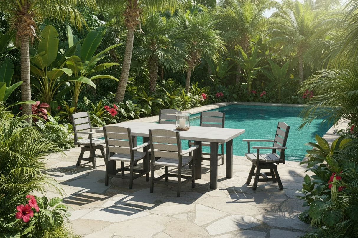 Light Grey & Slate Napa Resin Dining Collection