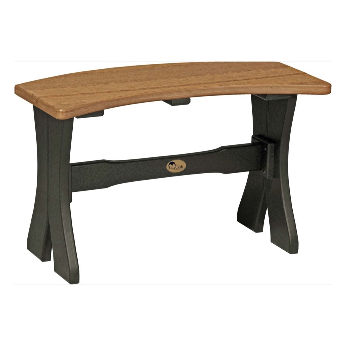 This is the Antique Mahogany and Black colored Table Bench on a white background.