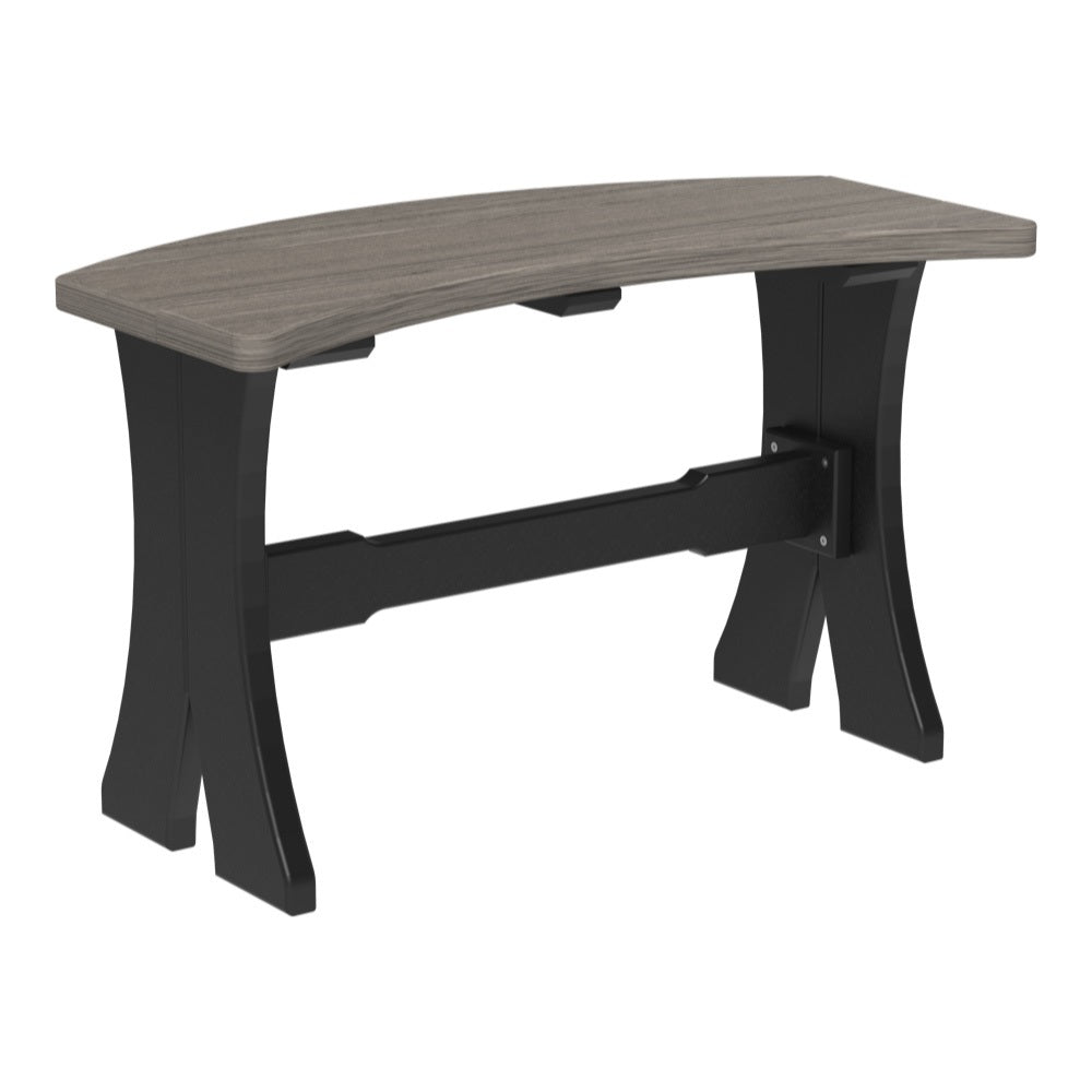 This is the Coastal Gray and Black colored Table Bench on a white background.