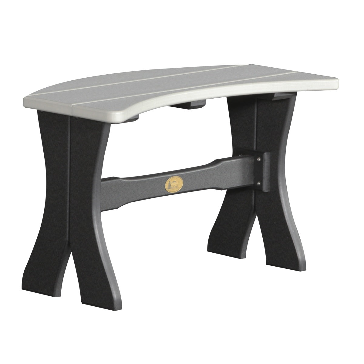 This is the Dove Gray and Black colored Table Bench on a white background.