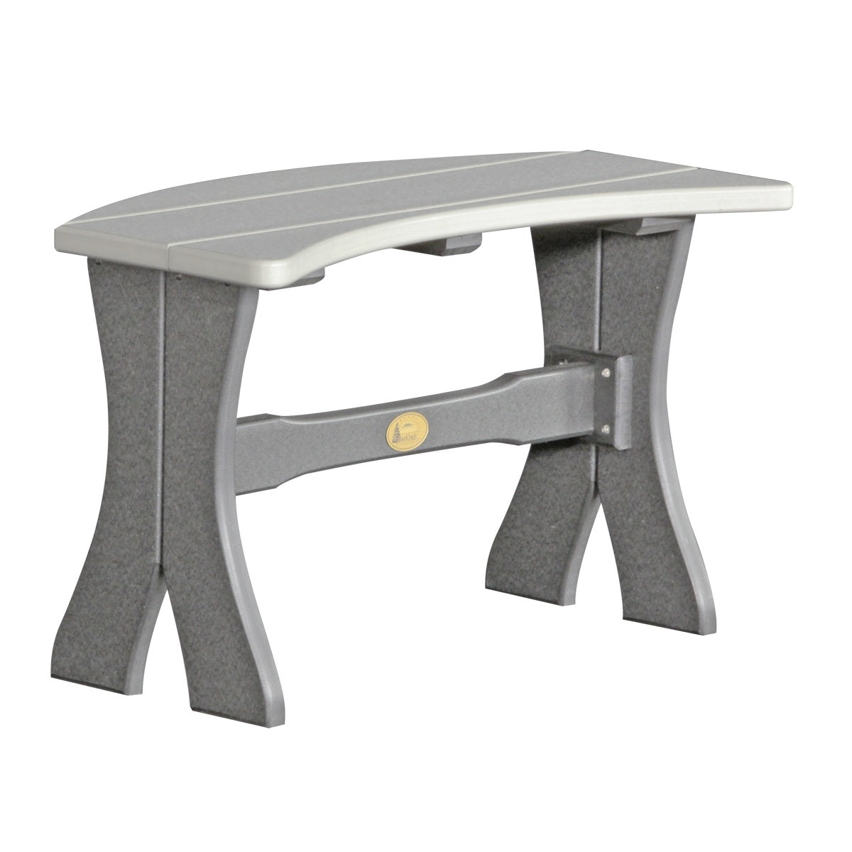 This is the Dove Gray and Slate colored Table Bench on a white background.