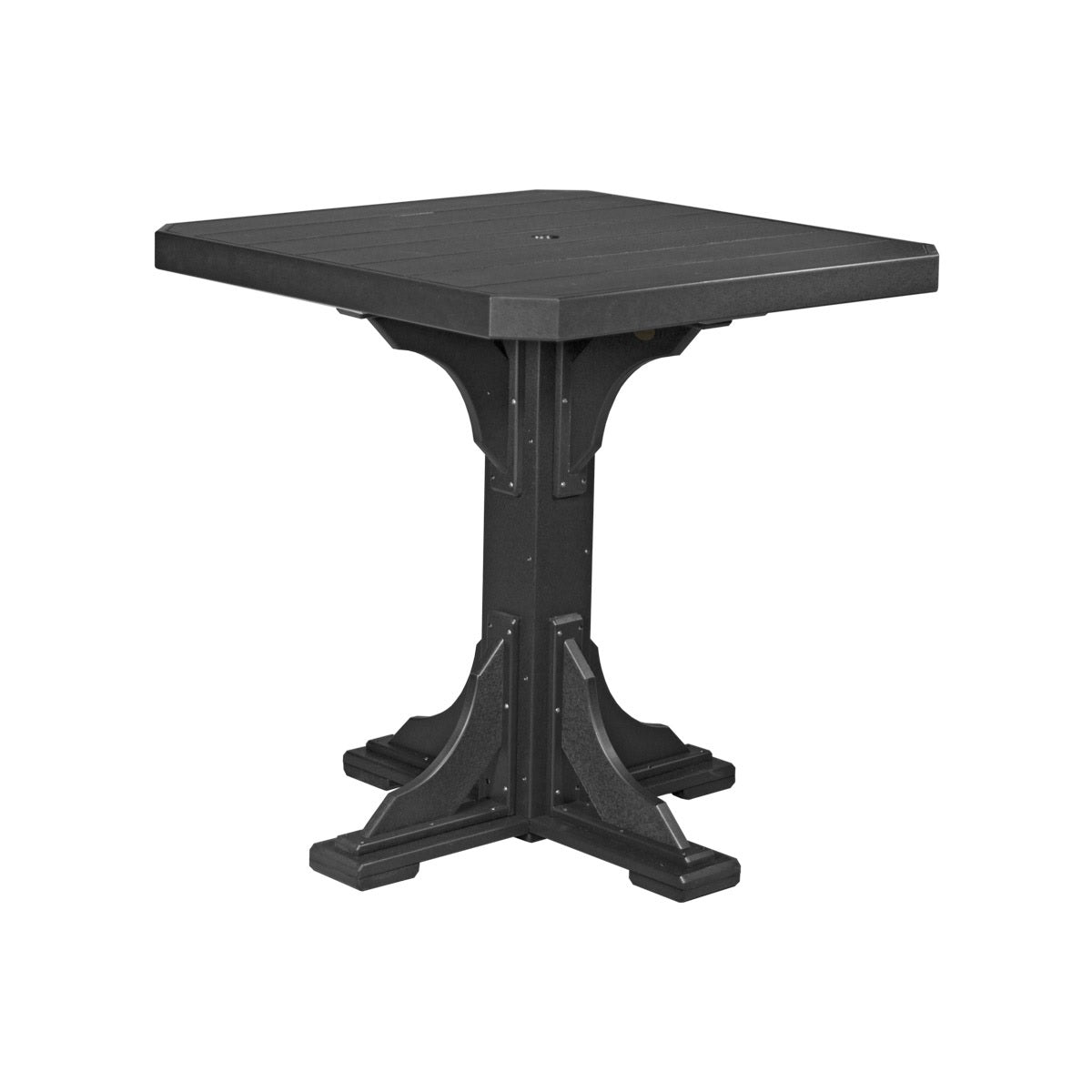 This is the Black colored square dining table on a white background.