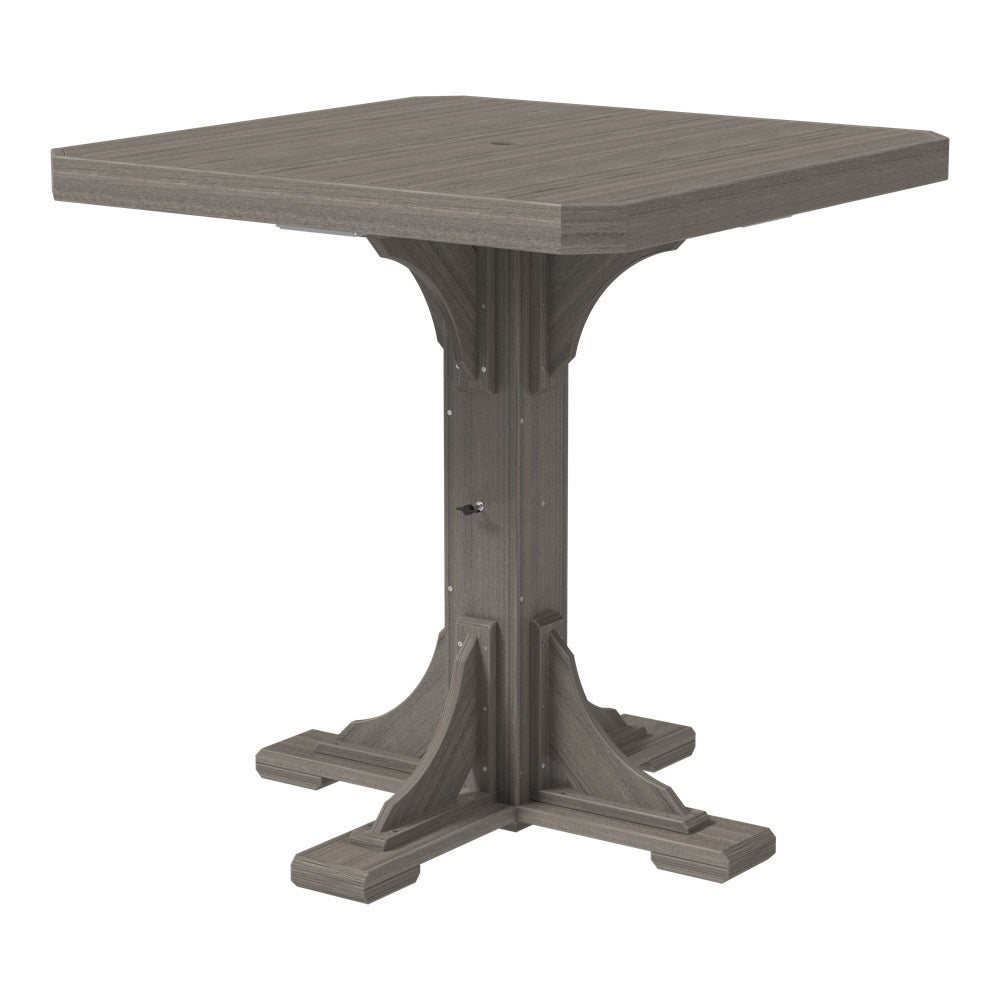 This is the Coastal Gray colored square dining table on a white background.