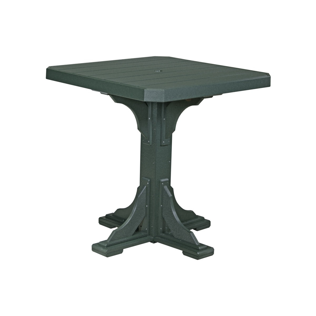 This is the Green colored square dining table on a white background.