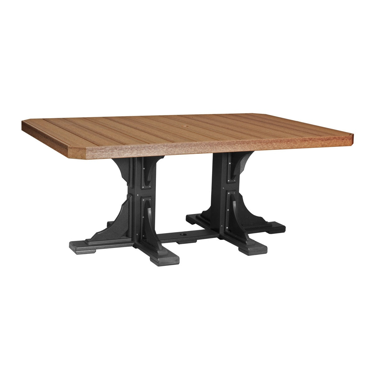 This is the Antique Mahogany and Black colored dining table on a white background.