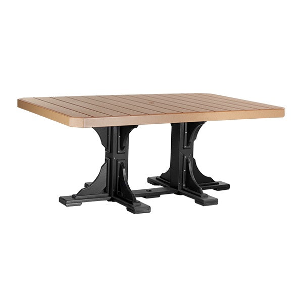 This is the Cedar and Black colored dining table on a white background.