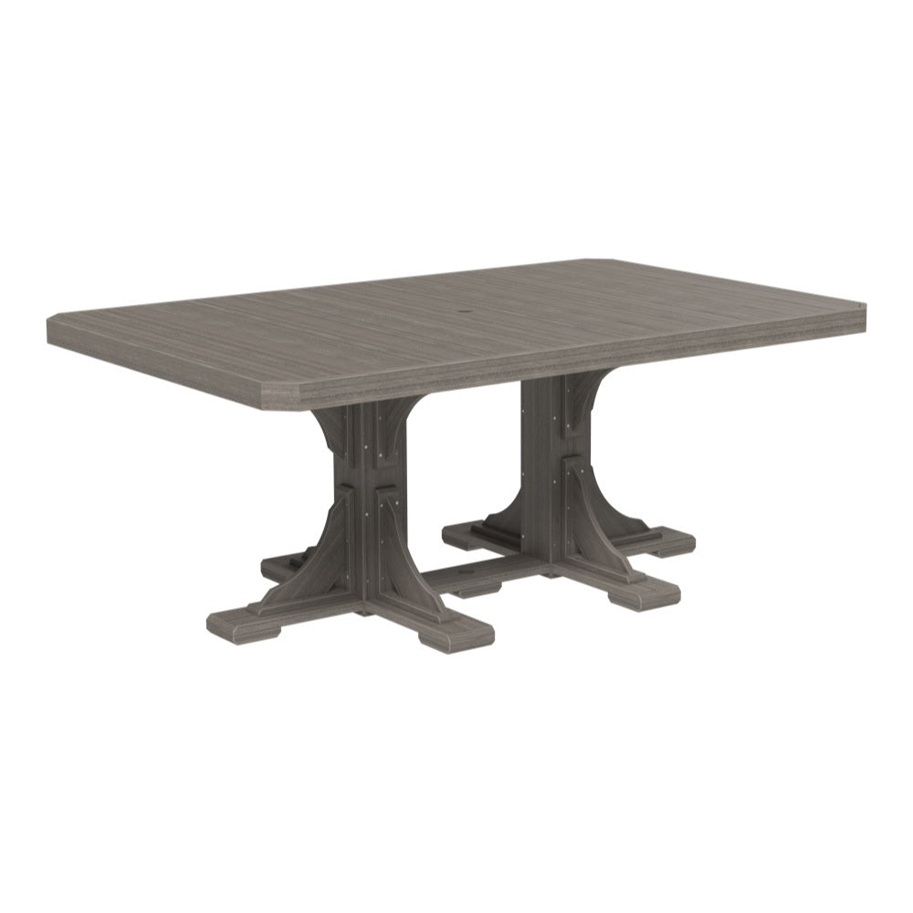This is the Coastal Gray colored dining table on a white background.