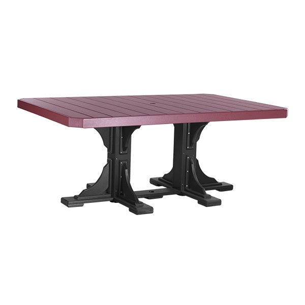 This is the Cherrywood and Black colored dining table on a white background.