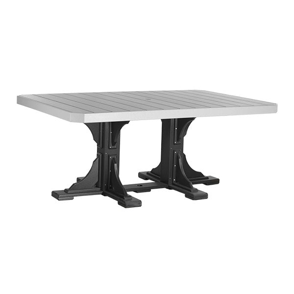 This is the Dove Gray and Black colored dining table on a white background.