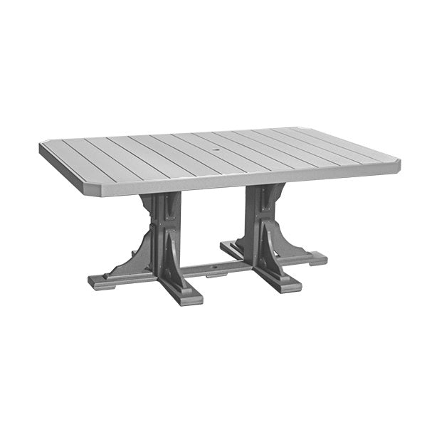 This is the Dove Gray and Slate colored dining table on a white background.