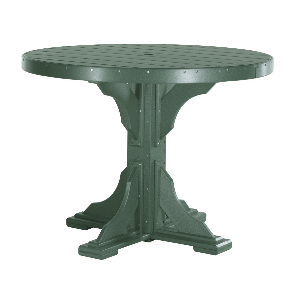 This is the Green colored round dining table on a white background.