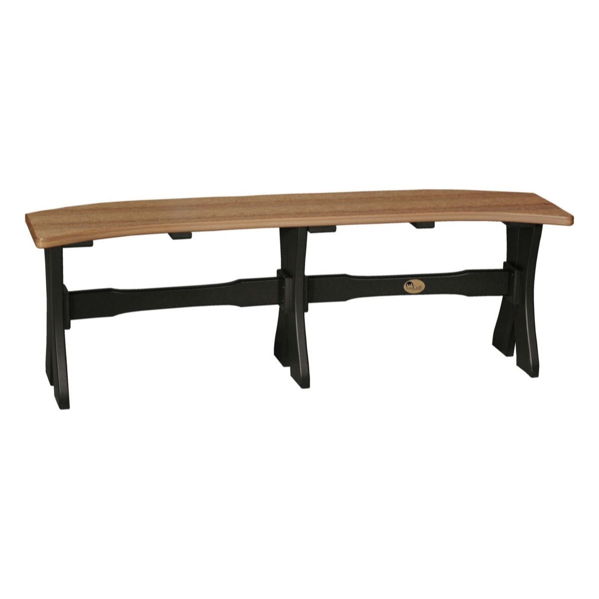 This is the Antique Mahogany and Black colored Table Bench on a white background.