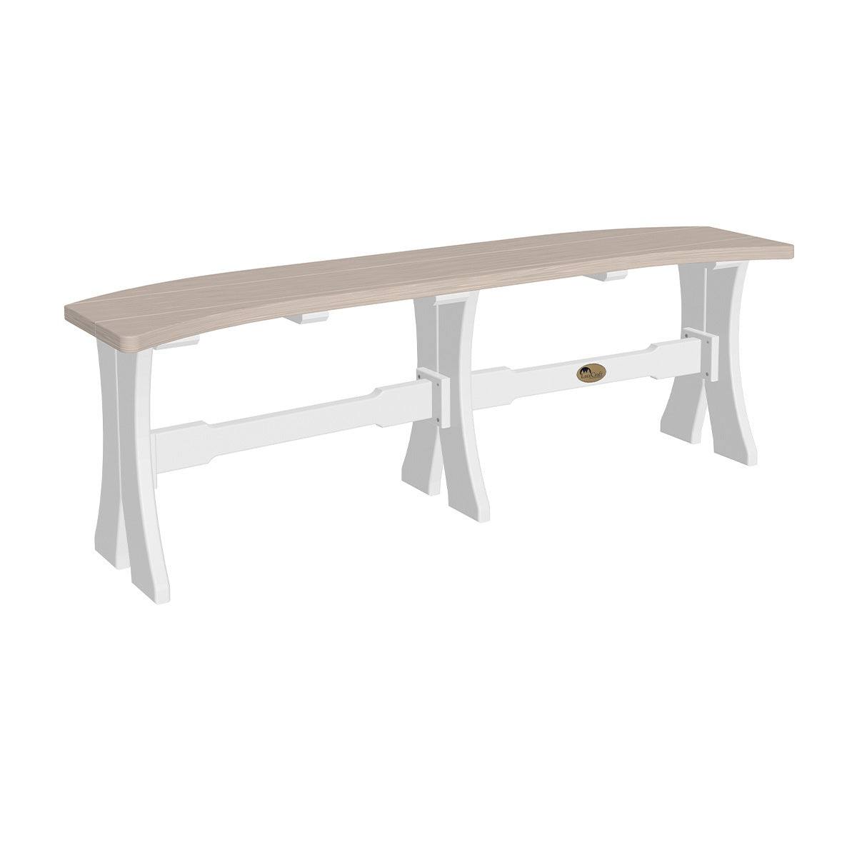 This is the Birch and White colored Table Bench on a white background.
