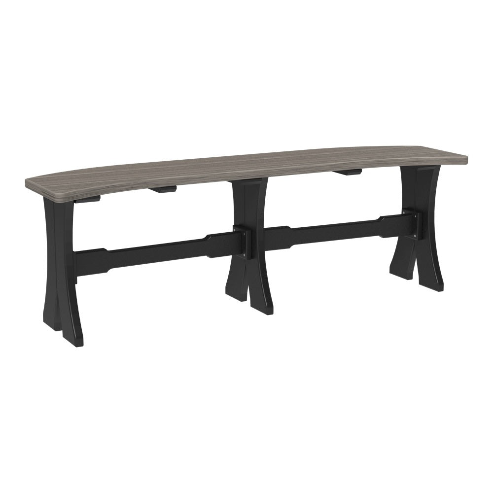 This is the Coastal Gray and Black colored Table Bench on a white background.