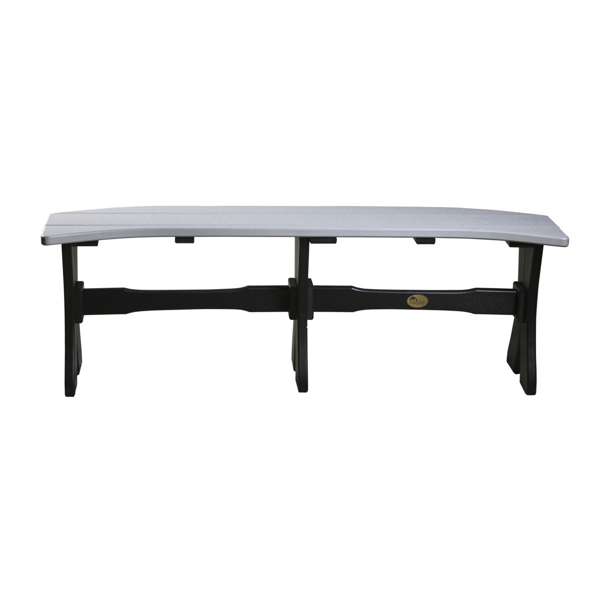This is the Dove Gray and Black colored Table Bench on a white background.