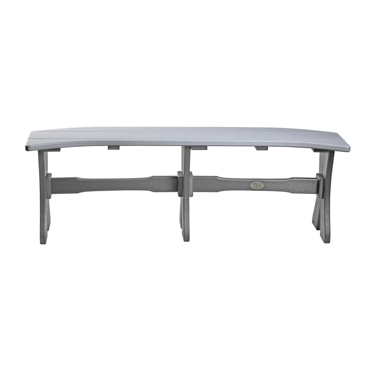 This is the Dove Gray and Slate colored Table Bench on a white background.