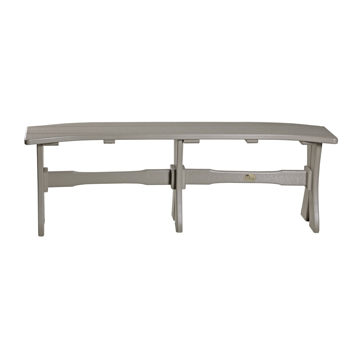 This is the Weatherwood colored Table Bench on a white background.