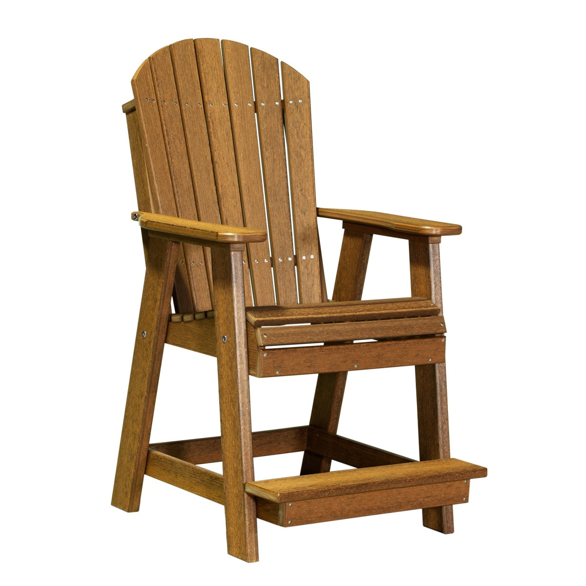 This is the Antique Mahogany colored Balcony Adirondack Chair on a white background.