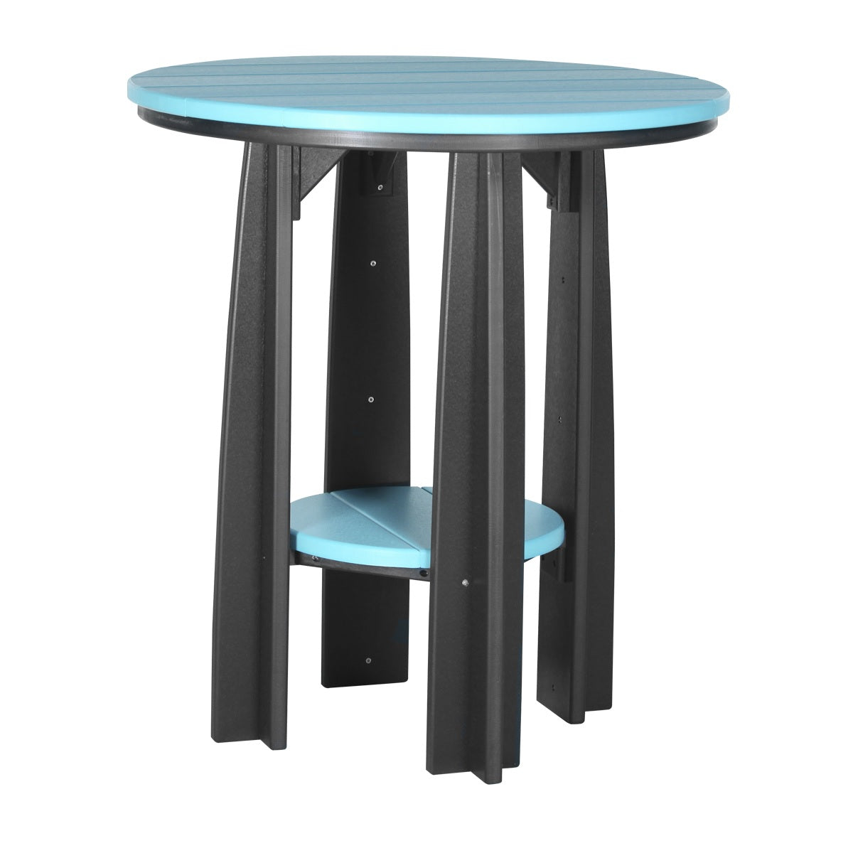 This is the Aruba Blue and Black colored Balcony Table on a white background.