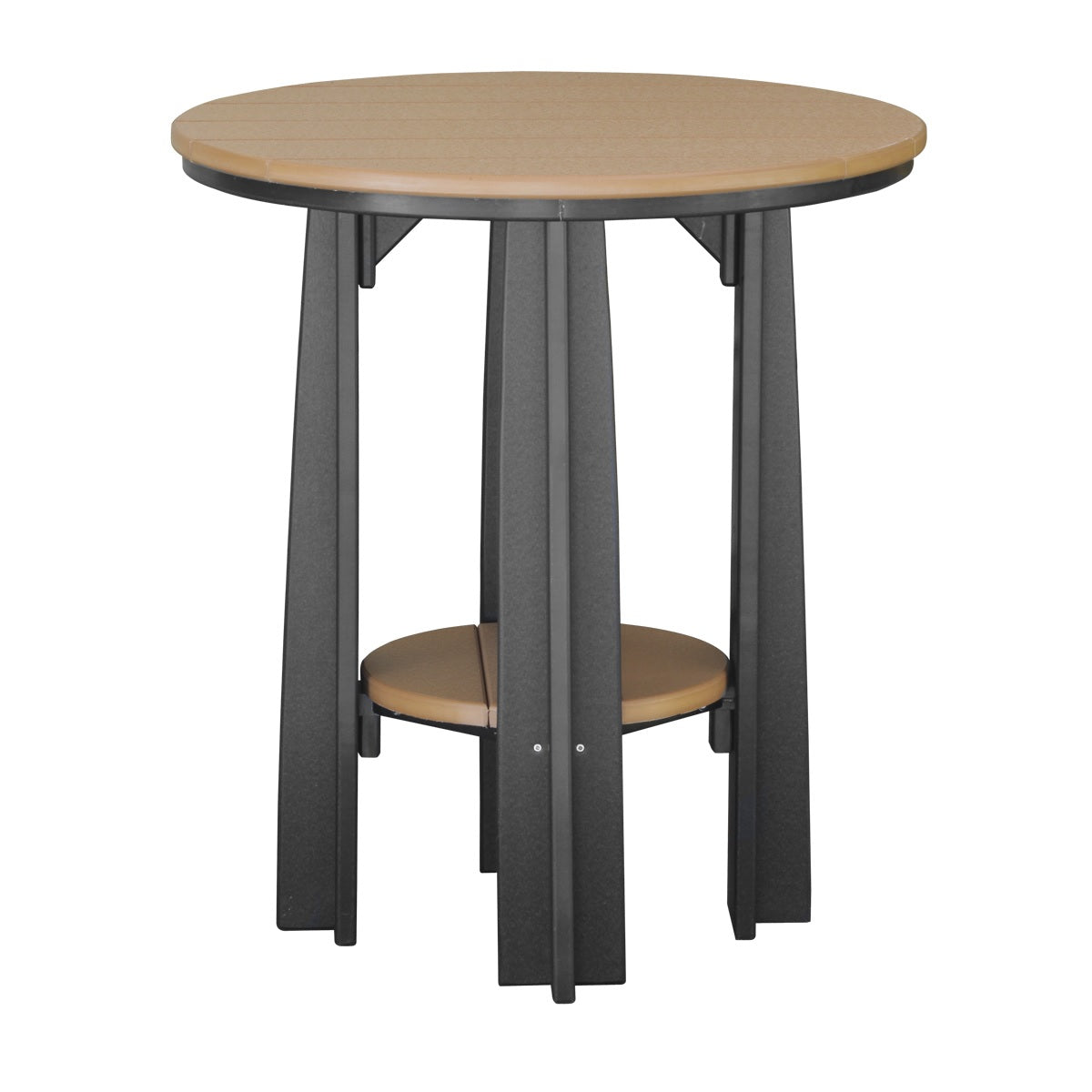 This is the Cedar and Black colored Balcony Table on a white background.