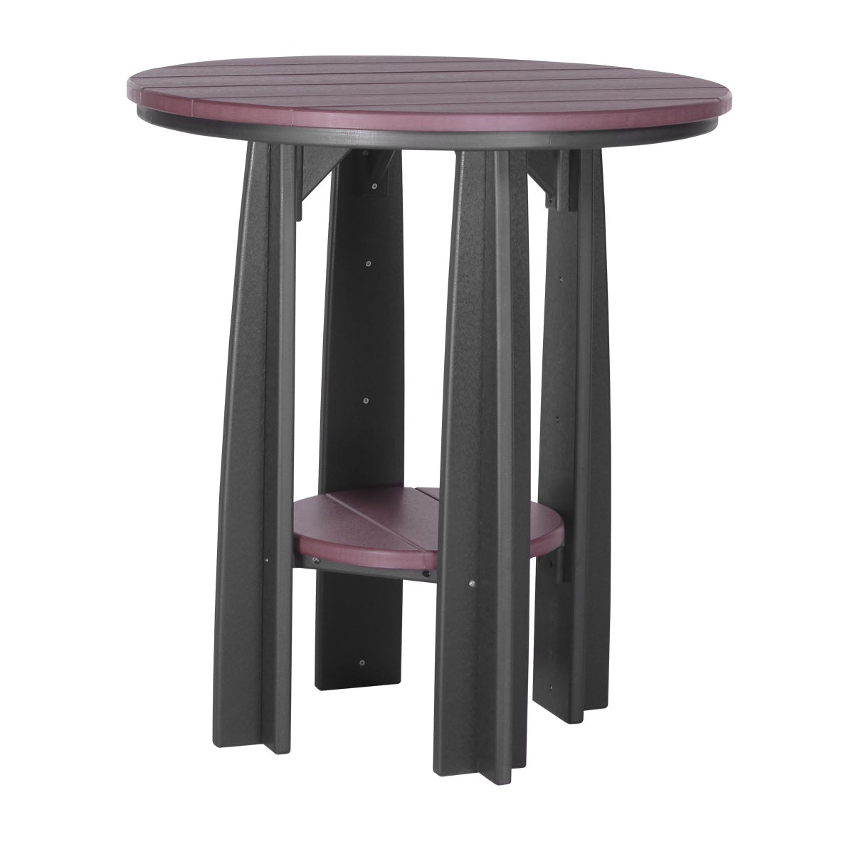 This is the Cherrywood and Black colored Balcony Table on a white background.