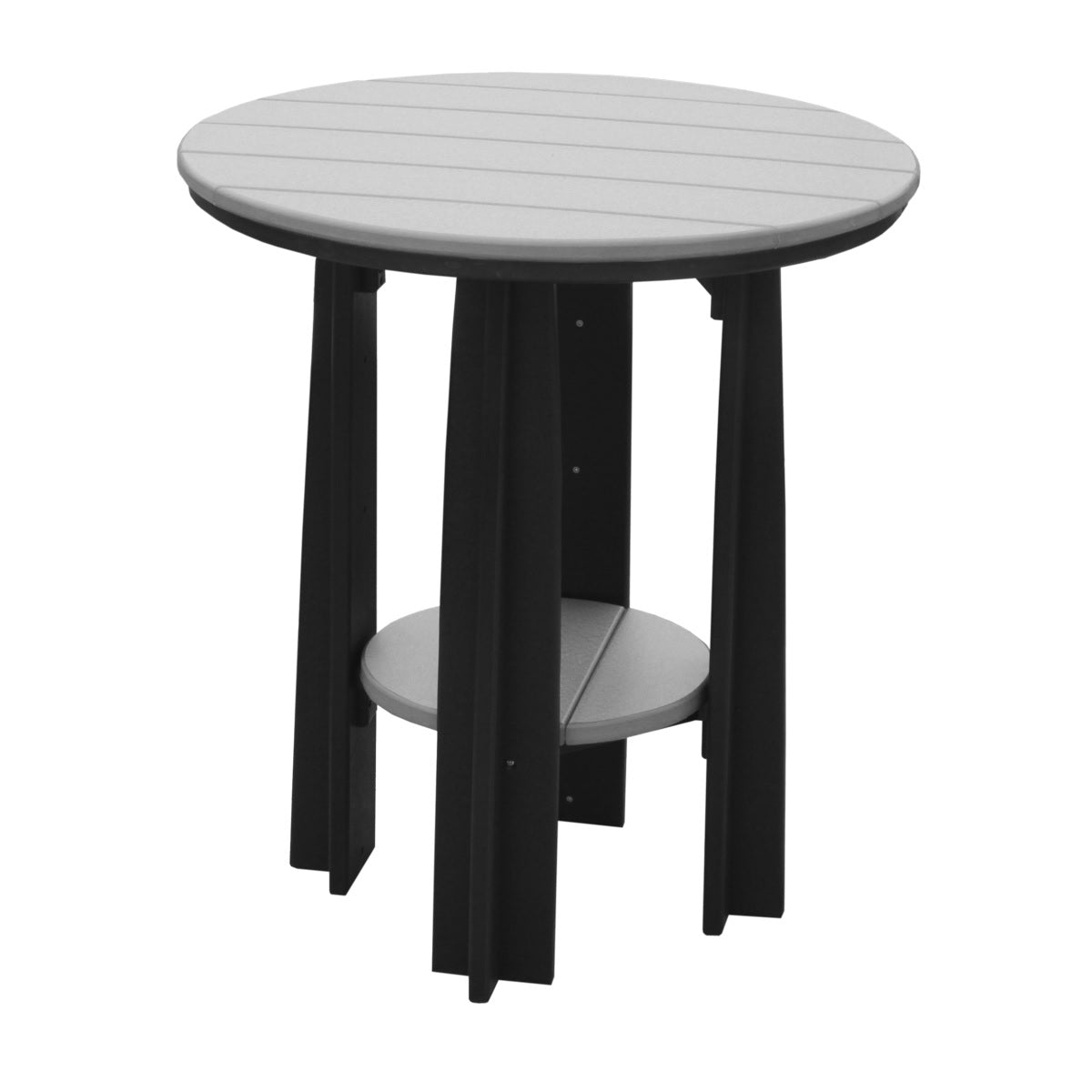 This is the Dove Gray and Black colored Balcony Table on a white background.